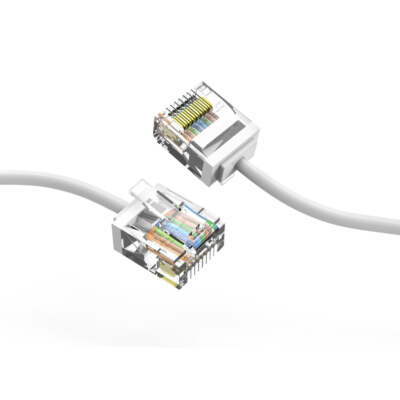 0.5Ft CAT6A UTP Super-Slim Ethernet Network Cable 32AWG White