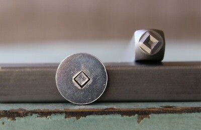 SUPPLY GUY 4mm Small Diamond Metal Punch Design Stamp SGCH-384