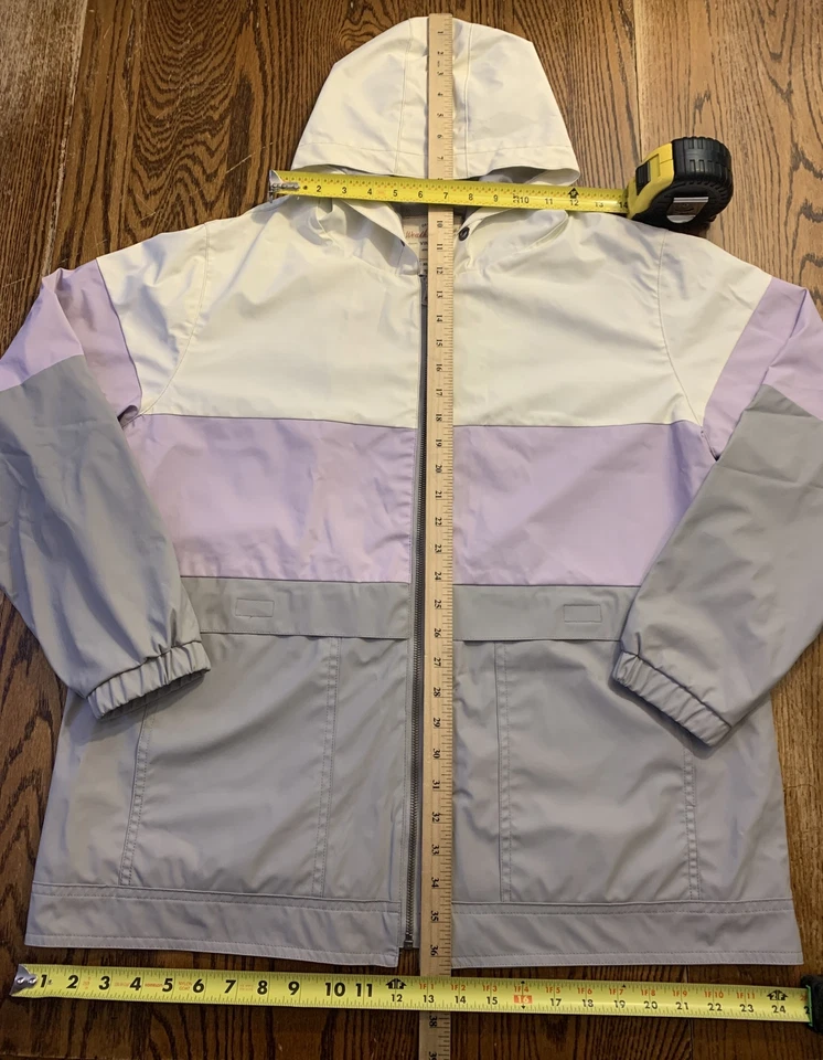 Weatherproof Vintage Gray/Purple/White Hooded,Pockets,Zip Up Windbreaker Size:XL - Image 4 of 4