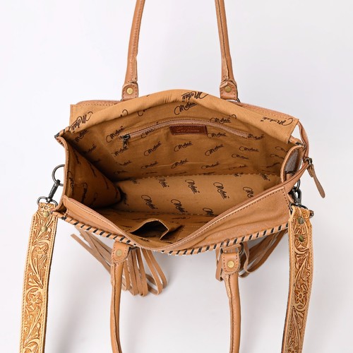 Merbaa Bag Cowhide Ladies Bags Crossbody Fringe Shoulder Tote Bags Weekender - Picture 12 of 23