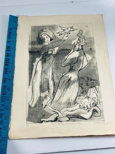 Vintage C G McConaughy Intaglio Etching irma prunesquallor and the countess /10 - Picture 2 of 10