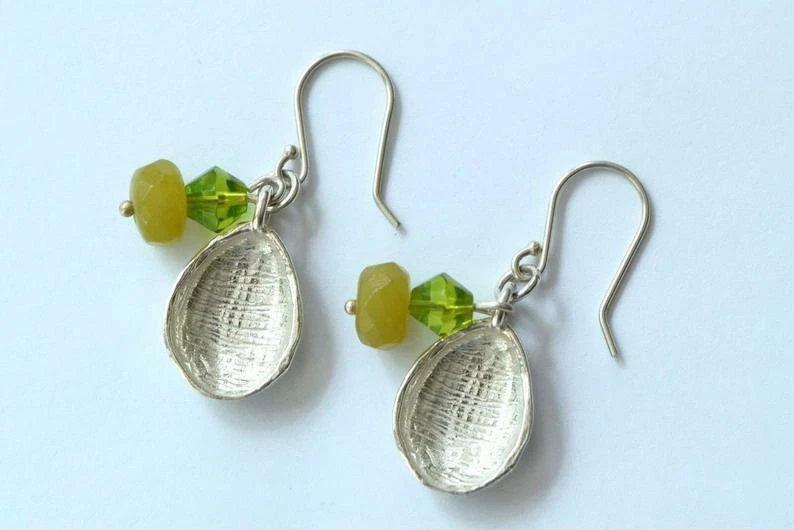 Pendientes Serpentina Verde Plata Esterlina Silpada W2142 Foto 2 de 4