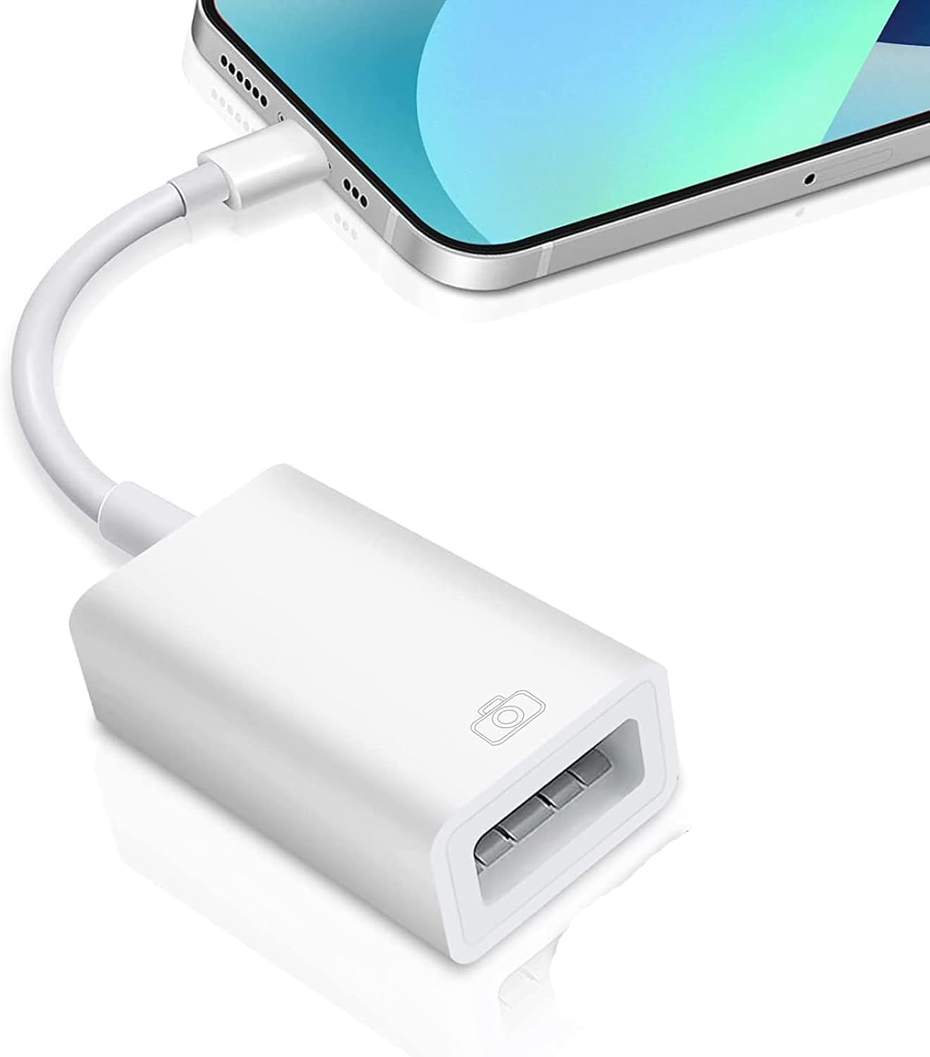 SENNIPS [Apple MFi Certified] USB Camera OTG Adapter, Lightning Male to USB Fem