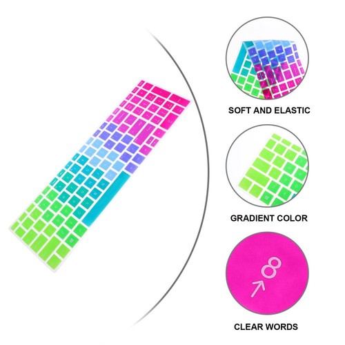 Keyboard Skin Gradient Keyboard Protective Skin Cover Compatible With Hp 15-bf - Afbeelding 9 van 12