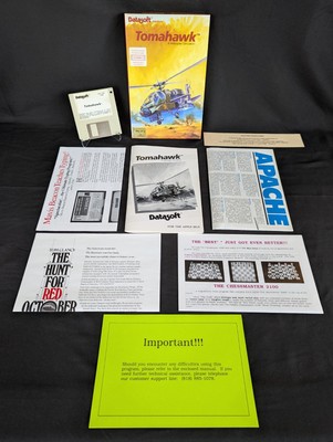 RARE! Tomahawk (Helicopter Sim) - Complete (CIB) Big Box - Apple IIGS Game