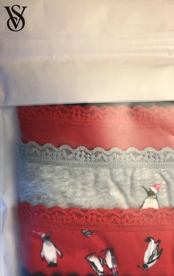 Victoria's Secret Women's 5-Pack Briefs Large Multicolor Cotton High Leg NEW - Image 3 of 4