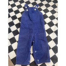Vintage Sears Infant baby Blue Corduroy Overalls Made in USA Medium 20-25 lbs