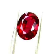 Extremely Rare Natural Red Ruby Oval Cut CERTIFIED 9.80 Carat Loose Gemstone