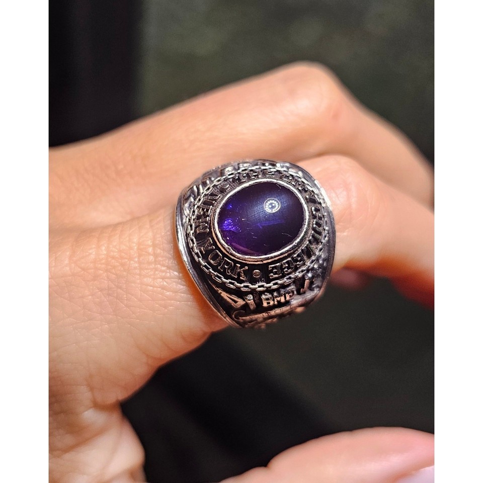 Vintage 1970 City College of New York CCNY Scholastica Class 10K Ring ...