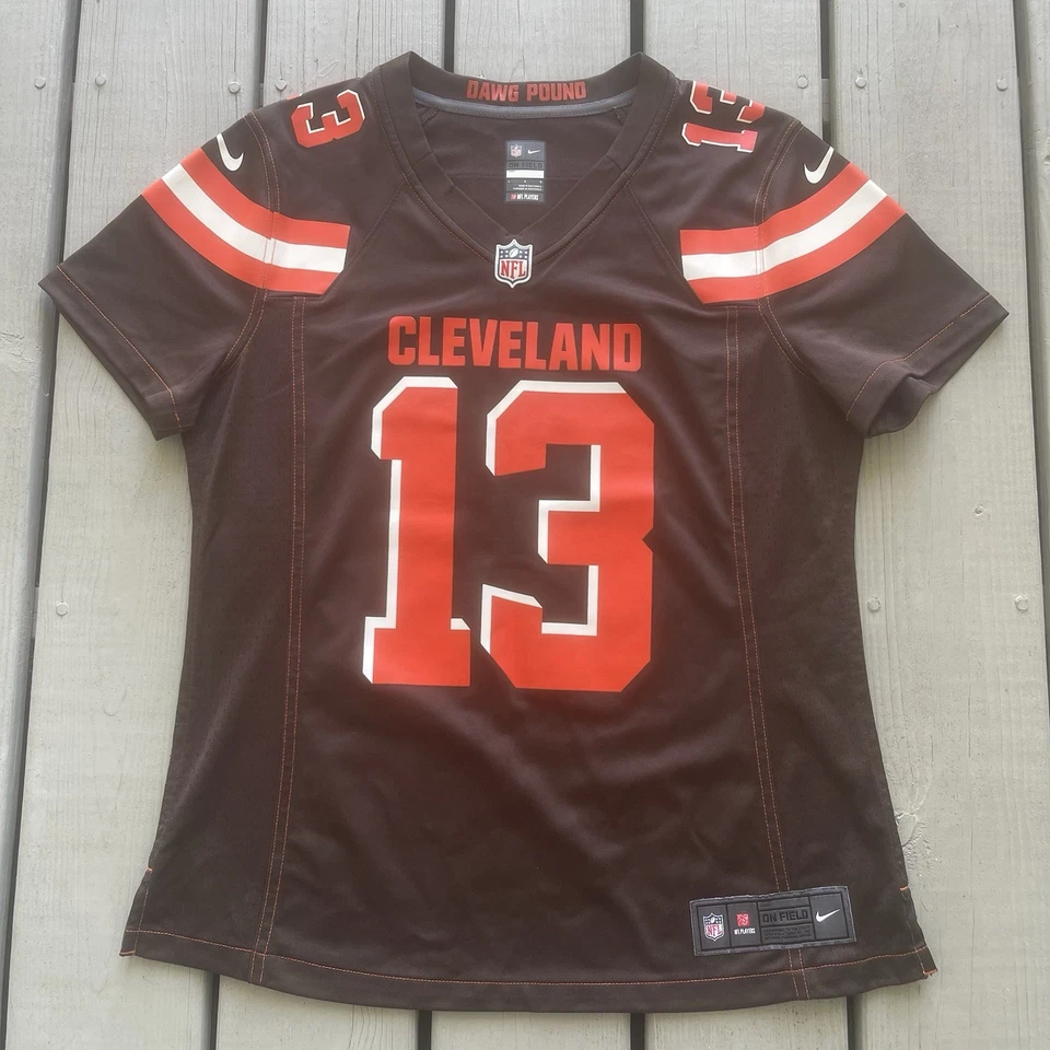 Camiseta deportiva para mujer Nike On Field de los Cleveland Browns Odell Beckham Jr #13 de la NFL talla L Foto 2 de 4