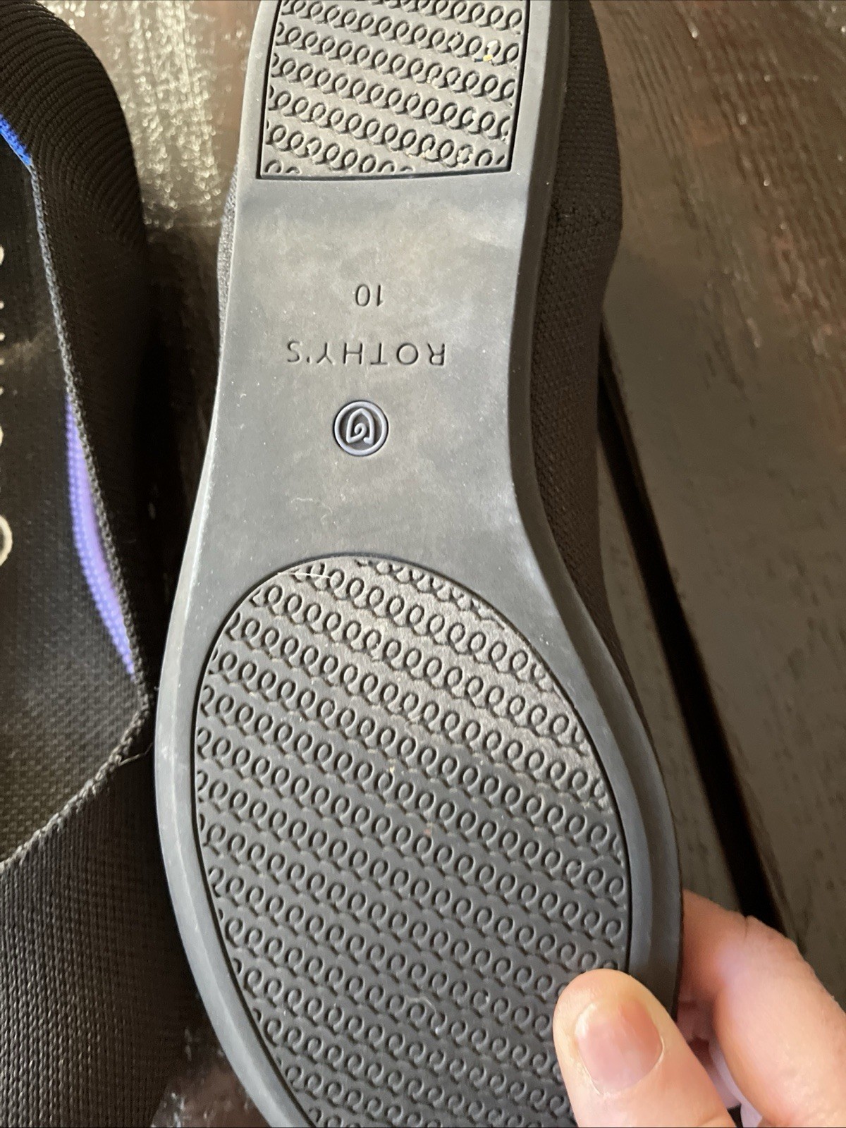 Rothy's the Flat Solid Black Round Toe Size 10 - image 2