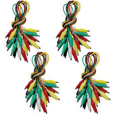 40PCS Premium Alligator Clips Electrical, Crocodile Cable, Test Leads with Test