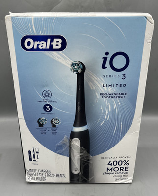 Oral-B iO Series 3 Limited Rechargeable Electric Toothbrush Black NEW NO CHARGER