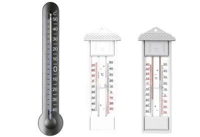 Max-Min-Thermometer grau