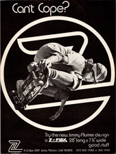 1978 • Z FLEX print ad • 1970s JIMMY PLUMER skateboard ADS-66