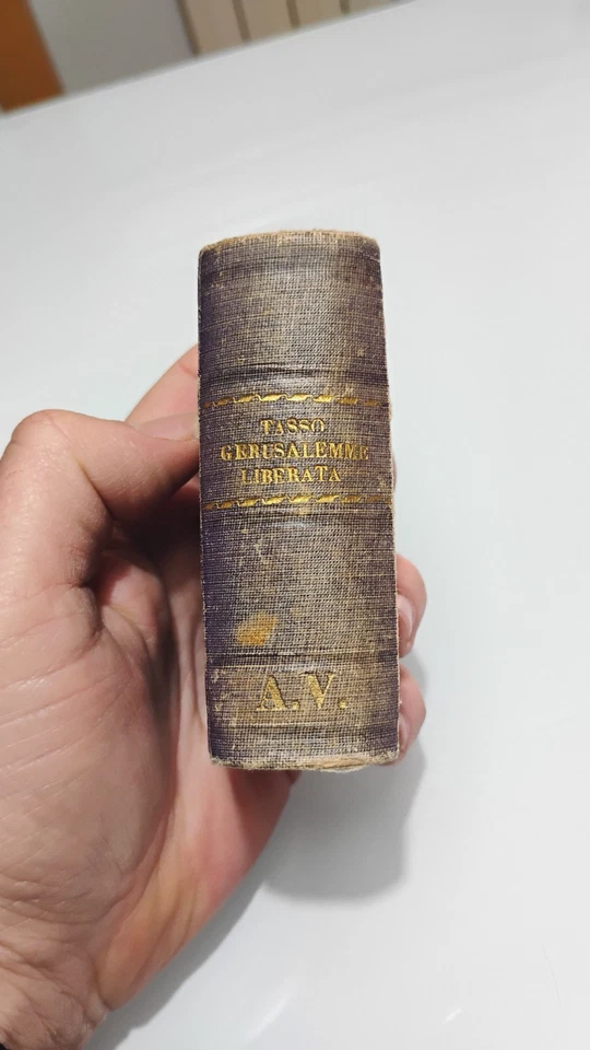 LA GERUSALEMME LIBERATA TORQUATO TASSO PICCOLA OTTOCENTINA LOTTO STOCK - Immagine 3 di 4