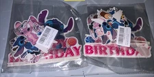 2X Angel And Stitch Cake And Cupcake toppers
