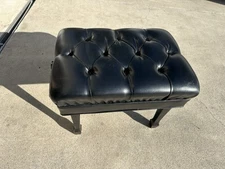 Jansen Adjustable Artist Piano Bench Ebony  Spade Legs Black Used