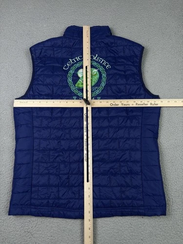 Celtic Solstice Five Miler Vest Mens Large Navy Quilted Puffer Full Zip 2024 image 10