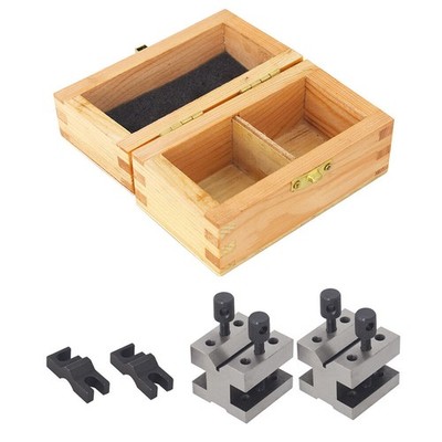 1-3/8'' ×1-3/8'' × 1-3/16'' V Block & Clamp Set 19/32'' ACCURACY to 0.0002'' New