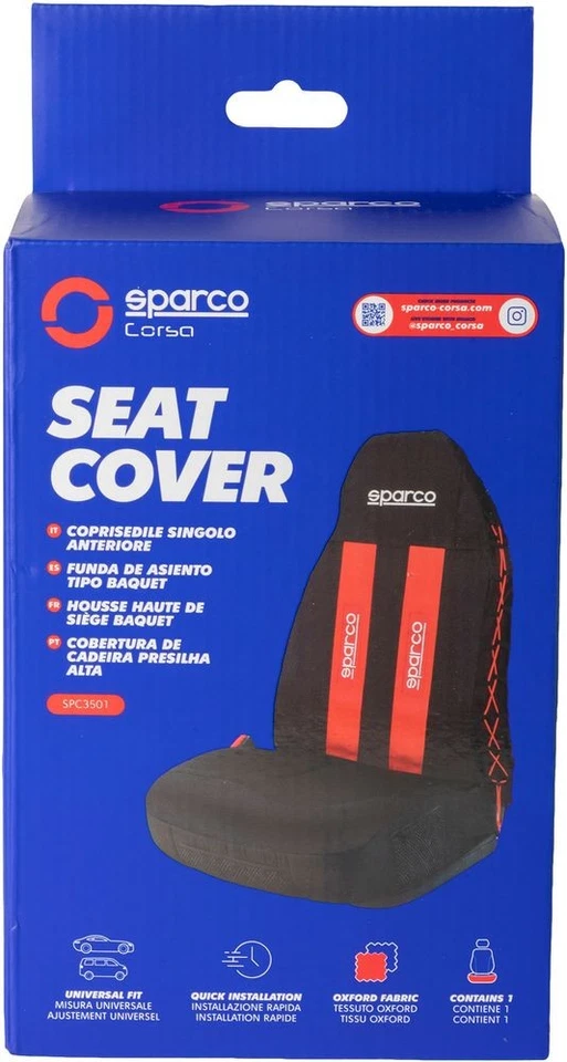 3D coprisedile auto universale grigio con intreccio laterale SPARCO - Imagen 2 de 4