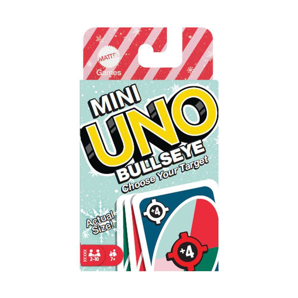 Карточная игра UNO Mini Bullseye с карточками меньшего размера и специальными правилами для детей и семьи 1890₽