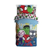 NEW Sunny Side Up Marvel Spidey  Friends Toddler 4 Piece Bedding Set