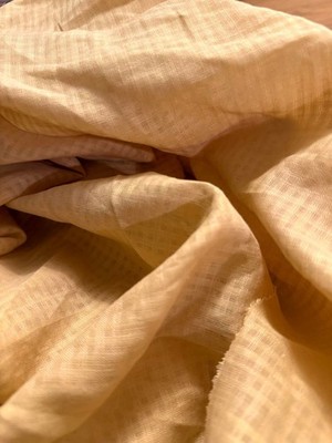 Linen Fabric Gold Check Yarn Dyed Multi Color Light 57'' Wide