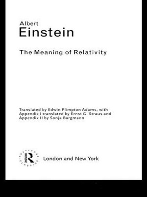 The Meaning of Relativity - 9781138171190