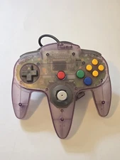 Official Nintendo 64 N64 OEM Controller NUS-005 Purple (Gray) Tight Stick Tested