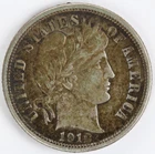 VF 1912 Barber Dime