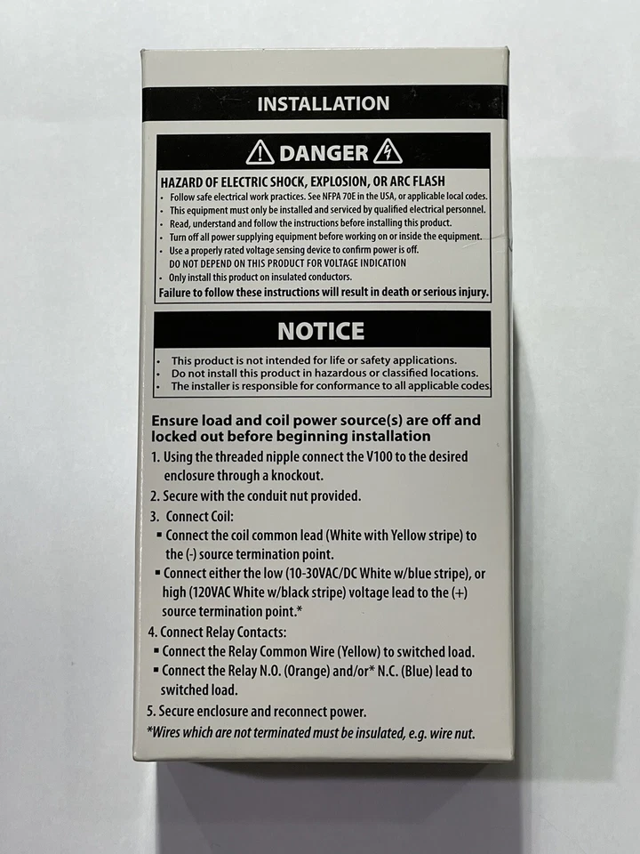 Victory 100, SPDT Enclosed Relay, Coil 10-30VAC, 120V; Contact: 10A@277VAC, - Image 3 of 4