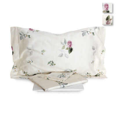 Bettwäsche komplett Rosen und Blumen Caleffi aus Satin Digitaldruck Doppelbett Z998