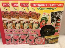 RSVP CHRISTMAS CARDS  New w/envelopes LOT OF 4  "THROWBACK CHRISTMAS...."