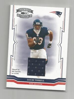 David Terrell 2005 Throwback Threads Jersey Relic Chicago Bears Patriots