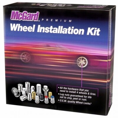 MCGARD Chrome Spline 14x1.5 Lug Nuts 4:14x1.5 Locks , 2: 22mm Hex on Key