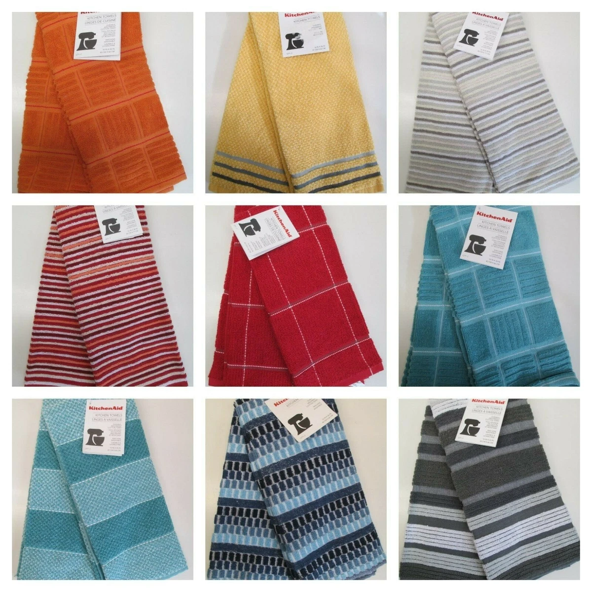 KitchenAid 8-Pack Cotton Solid Any Occasion Kitchen Towel Set in the Kitchen  Towels department at