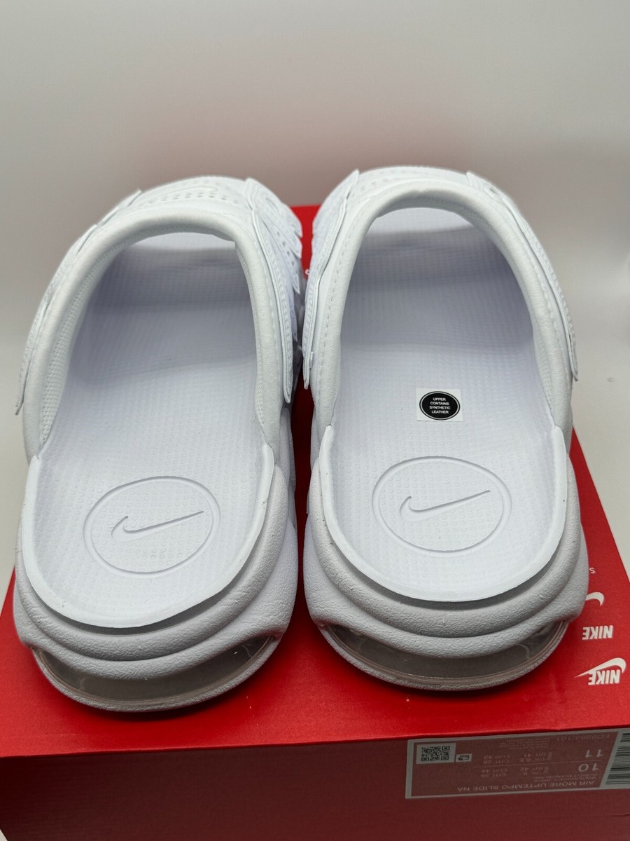 Nike Mens Air More Uptempo Slide Sandals White SZ 10 NEW Nike Mens Air More Uptempo Slide Sandals White SZ 10 NEW