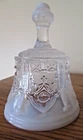 Fenton Sable Arch Bell in clear Opalescent Glass 1980 ~ Pre-owned tags attached