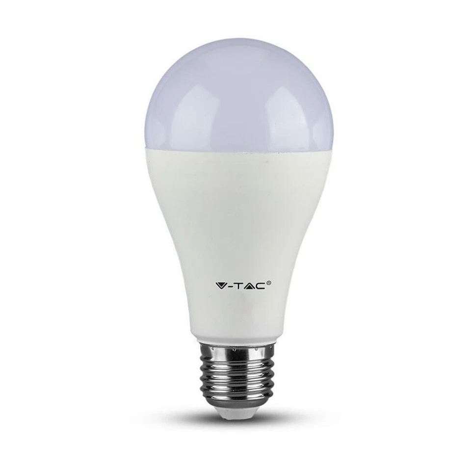 Lampadina LED V-Tac 15W E27 A65 6000K VT-2015 - 4455 Bianco Freddo - 5pz - Immagine 3 di 4
