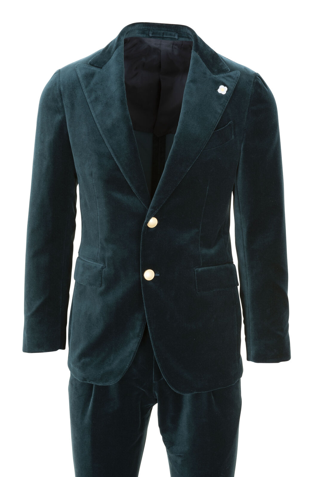 Lardini Suit Homme 48 vert foncé Taille normale Baumwolle Velours ABITO UOMO...