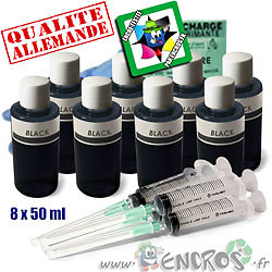 Kit encre noire 8x50ml pour Canon pour imprimer tous vos rapports à la maison