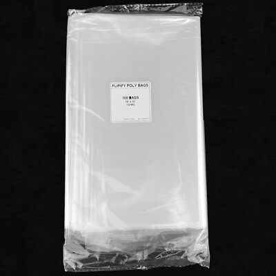 #ad #ad 100 CLEAR POLY BAGS Large Plastic Packaging Open Flat Packing T Shirt Apparel $11.95