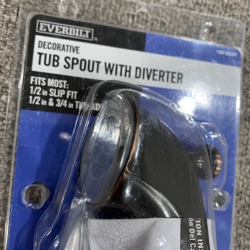 Beccuccio decorativo per vasca Everbilt con deviatore bronzo sfregato ad olio NUOVO - Foto 2 di 9