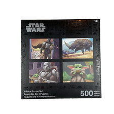 NEW Disney Parks Star Wars The Mandalorian Yoda 4 Pack Puzzle Set of 500 pcs