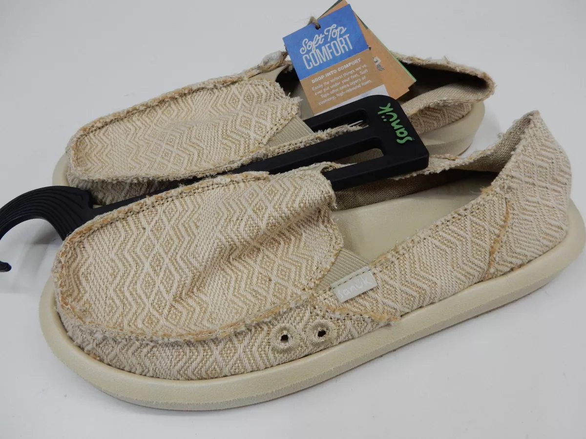 Sanuk Womens Donna ST Diamond Hemp Natural 6