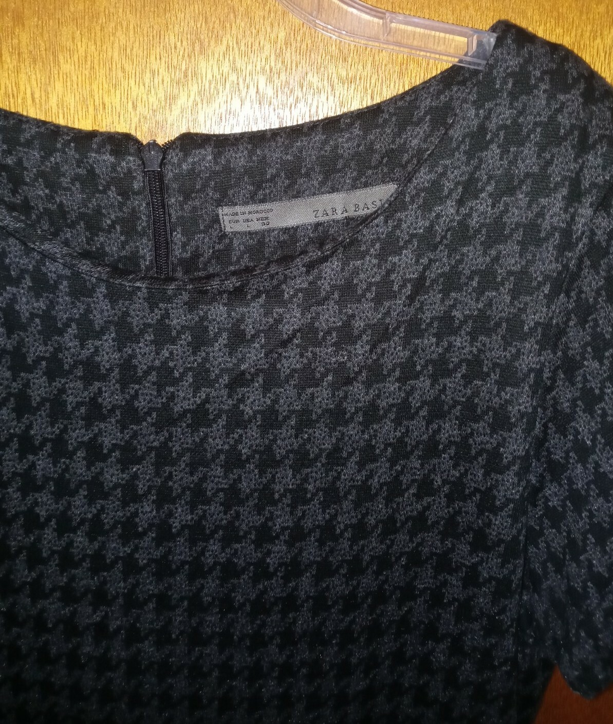 ZARA BASIC Women's Houndstooth Pattern Gray/Black… - image 5