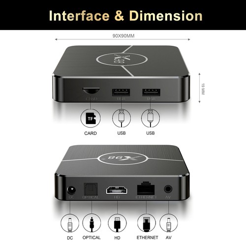 Nuovo Smart TV BOX Android 2.5G/5G WIFI 4K HD 8/16/32/64GB lettore multimediale quad core - Foto 35 di 119