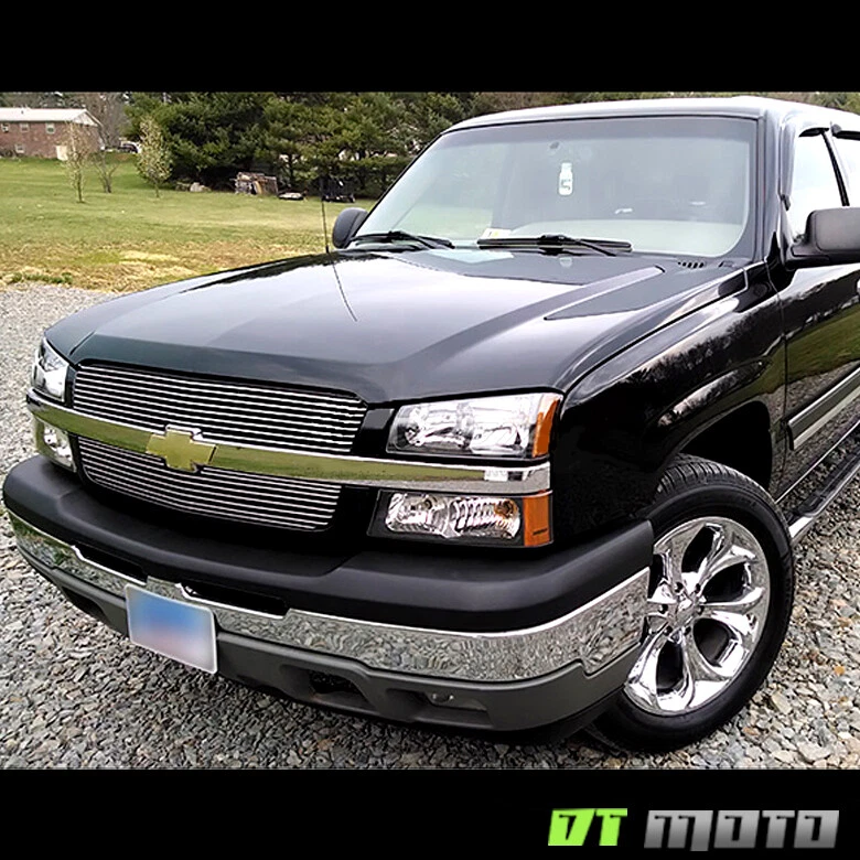Black 2003-2006 Chevy Silverado 1500 2500 3500 Headlights+LED Tail Lights Lamps - Imagem 2 de 4