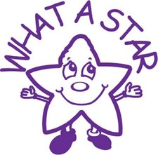 What a Star - Self inking teacher reward xstamper stamp